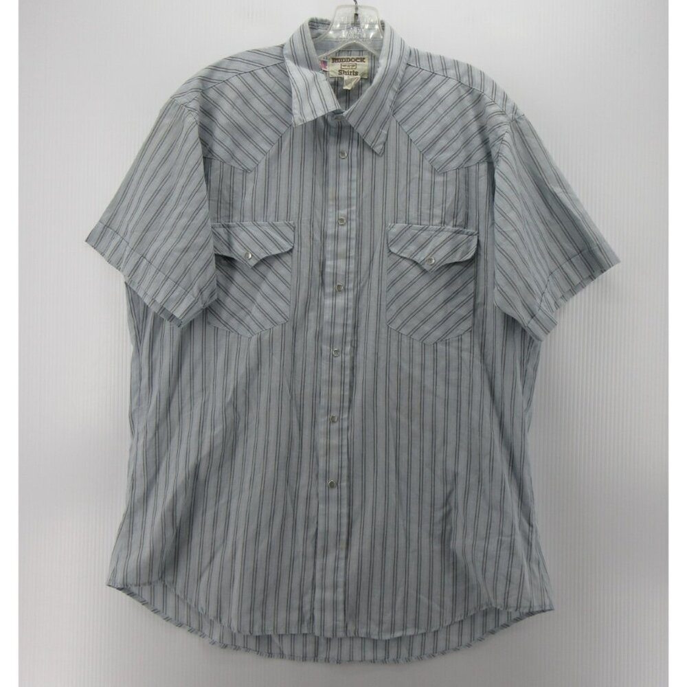 VINTAGE Ruddock Shirt XL Western Pearl Snap Striped Cowboy Rodeo USA *